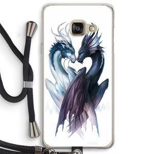 CaseCompany Yin Yang Dragons: Samsung Galaxy A3 (2016) Transparant Hoesje met koord