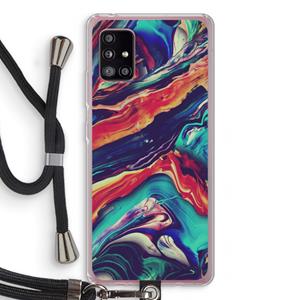 CaseCompany Chameleon Sun: Samsung Galaxy A51 5G Transparant Hoesje met koord