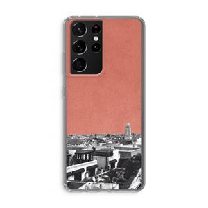 CaseCompany Marrakech Skyline : Samsung Galaxy S21 Ultra Transparant Hoesje
