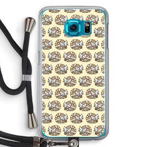 CaseCompany Slapende poes: Samsung Galaxy S6 Transparant Hoesje met koord