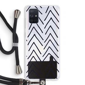 CaseCompany Marrakech Arrows: Samsung Galaxy A71 Transparant Hoesje met koord