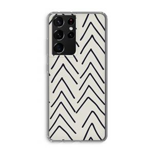 CaseCompany Marrakech Arrows: Samsung Galaxy S21 Ultra Transparant Hoesje