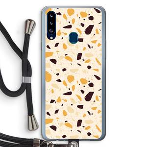 CaseCompany Terrazzo N°13: Samsung Galaxy A20s Transparant Hoesje met koord