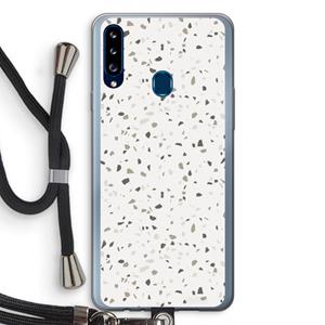 CaseCompany Terrazzo N°14: Samsung Galaxy A20s Transparant Hoesje met koord