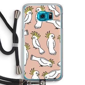 CaseCompany Papegaai: Samsung Galaxy S6 Transparant Hoesje met koord