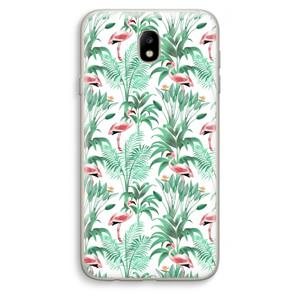 CaseCompany Flamingo bladeren: Samsung Galaxy J7 (2017) Transparant Hoesje