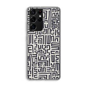 CaseCompany Moroccan Print: Samsung Galaxy S21 Ultra Transparant Hoesje