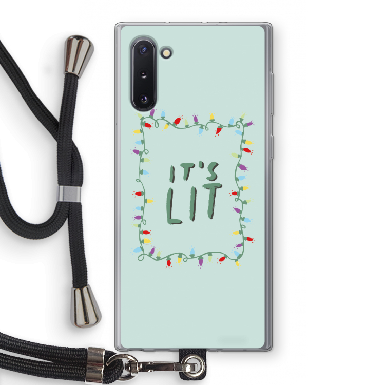 CaseCompany It's Lit: Samsung Galaxy Note 10 Transparant Hoesje met koord