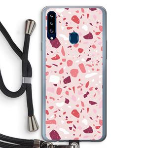 CaseCompany Terrazzo N°15: Samsung Galaxy A20s Transparant Hoesje met koord