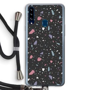 CaseCompany Terrazzo N°16: Samsung Galaxy A20s Transparant Hoesje met koord