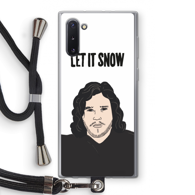 CaseCompany Let It Snow: Samsung Galaxy Note 10 Transparant Hoesje met koord