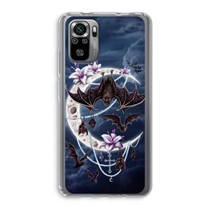 CaseCompany Vleermuizen Maan: Xiaomi Redmi Note 10S Transparant Hoesje