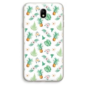 CaseCompany Ananas bladeren: Samsung Galaxy J7 (2017) Transparant Hoesje