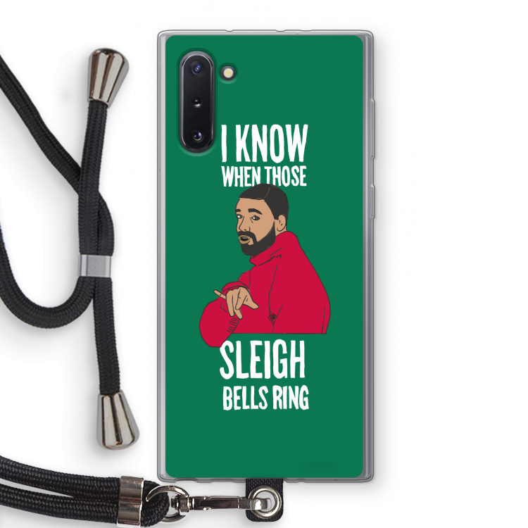 CaseCompany Sleigh Bells Ring: Samsung Galaxy Note 10 Transparant Hoesje met koord