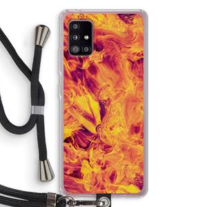 CaseCompany Eternal Fire: Samsung Galaxy A51 5G Transparant Hoesje met koord