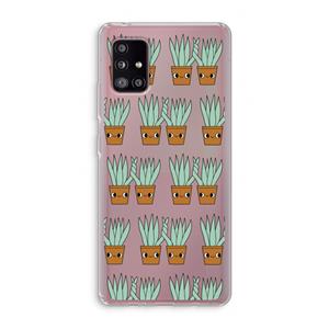 CaseCompany Sansevieria: Samsung Galaxy A51 5G Transparant Hoesje