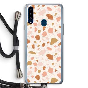 CaseCompany Terrazzo N°18: Samsung Galaxy A20s Transparant Hoesje met koord