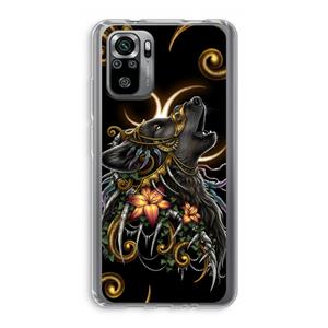 CaseCompany Huilende Wolf: Xiaomi Redmi Note 10S Transparant Hoesje