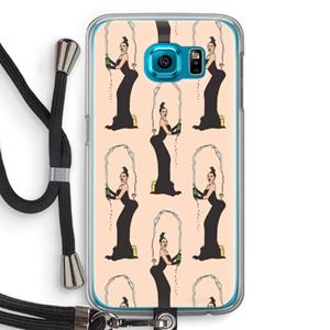 CaseCompany Pop Some Kim: Samsung Galaxy S6 Transparant Hoesje met koord