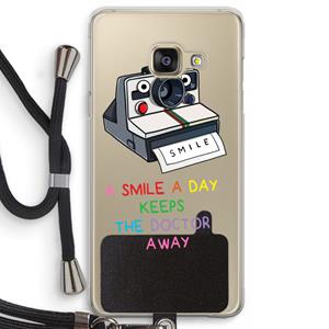CaseCompany Smile: Samsung Galaxy A3 (2016) Transparant Hoesje met koord