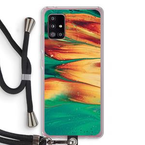CaseCompany Green Inferno: Samsung Galaxy A51 5G Transparant Hoesje met koord