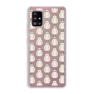 CaseCompany Uilen: Samsung Galaxy A51 5G Transparant Hoesje