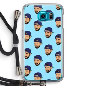 CaseCompany Drake Away: Samsung Galaxy S6 Transparant Hoesje met koord