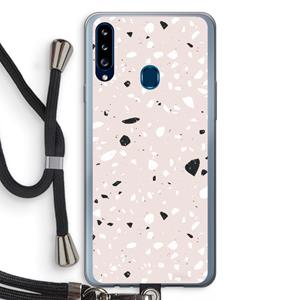 CaseCompany Terrazzo N°20: Samsung Galaxy A20s Transparant Hoesje met koord