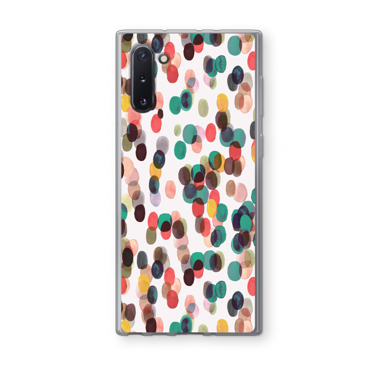 CaseCompany Tropical Dots: Samsung Galaxy Note 10 Transparant Hoesje