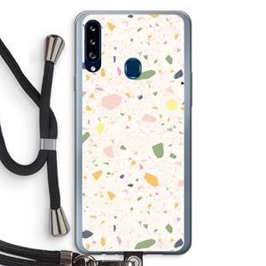 CaseCompany Terrazzo N°21: Samsung Galaxy A20s Transparant Hoesje met koord