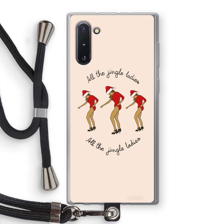 CaseCompany Jingle Ladies: Samsung Galaxy Note 10 Transparant Hoesje met koord