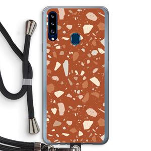 CaseCompany Terrazzo N°22: Samsung Galaxy A20s Transparant Hoesje met koord