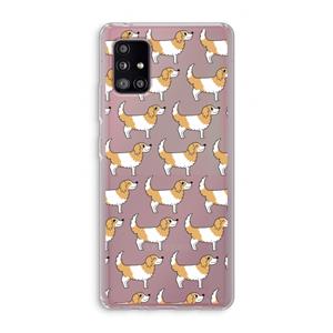 CaseCompany Doggy: Samsung Galaxy A51 5G Transparant Hoesje