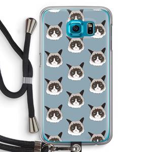 CaseCompany It's a Purrr Case: Samsung Galaxy S6 Transparant Hoesje met koord