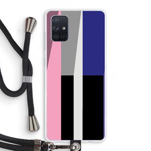 CaseCompany Gestalte 4: Samsung Galaxy A71 Transparant Hoesje met koord