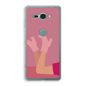 CaseCompany Pink boots: Sony Xperia XZ2 Compact Transparant Hoesje