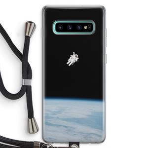 CaseCompany Alone in Space: Samsung Galaxy S10 Plus Transparant Hoesje met koord