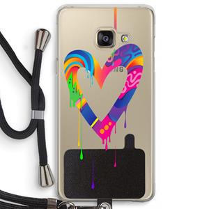 CaseCompany Melts My Heart: Samsung Galaxy A3 (2016) Transparant Hoesje met koord