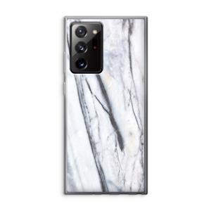 CaseCompany Gestreepte marmer: Samsung Galaxy Note 20 Ultra / Note 20 Ultra 5G Transparant Hoesje