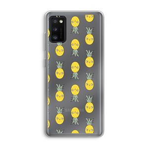 CaseCompany Ananas: Samsung Galaxy A41 Transparant Hoesje