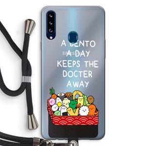 CaseCompany Bento a day: Samsung Galaxy A20s Transparant Hoesje met koord