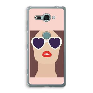 CaseCompany Red lips: Sony Xperia XZ2 Compact Transparant Hoesje