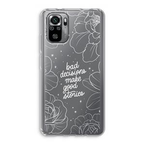 CaseCompany Good stories: Xiaomi Redmi Note 10S Transparant Hoesje