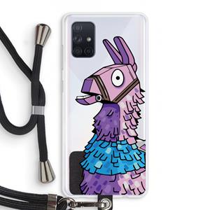 CaseCompany Lama: Samsung Galaxy A71 Transparant Hoesje met koord