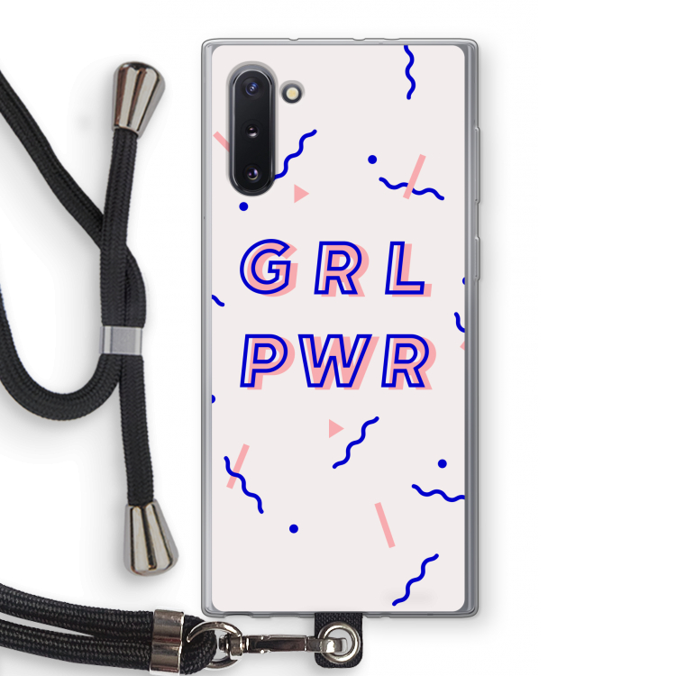 CaseCompany GRL PWR: Samsung Galaxy Note 10 Transparant Hoesje met koord