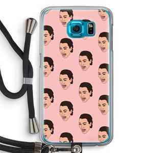 CaseCompany Ugly Cry Call: Samsung Galaxy S6 Transparant Hoesje met koord