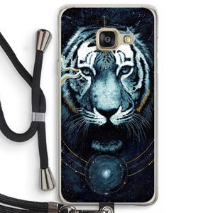 CaseCompany Darkness Tiger: Samsung Galaxy A3 (2016) Transparant Hoesje met koord