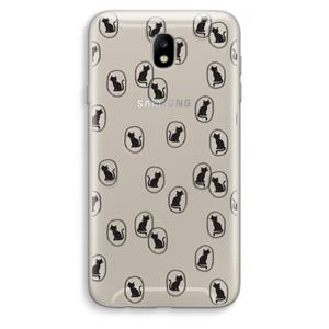 CaseCompany Miauw: Samsung Galaxy J7 (2017) Transparant Hoesje