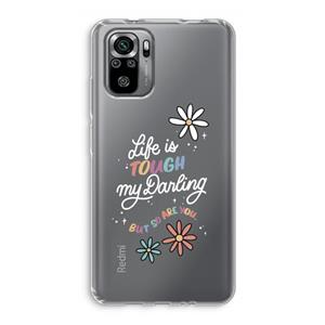 CaseCompany Tough Life: Xiaomi Redmi Note 10S Transparant Hoesje