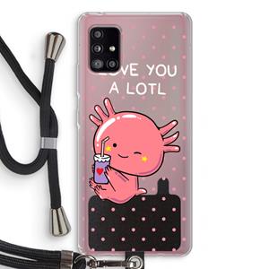 CaseCompany Love You A Lotl: Samsung Galaxy A51 5G Transparant Hoesje met koord